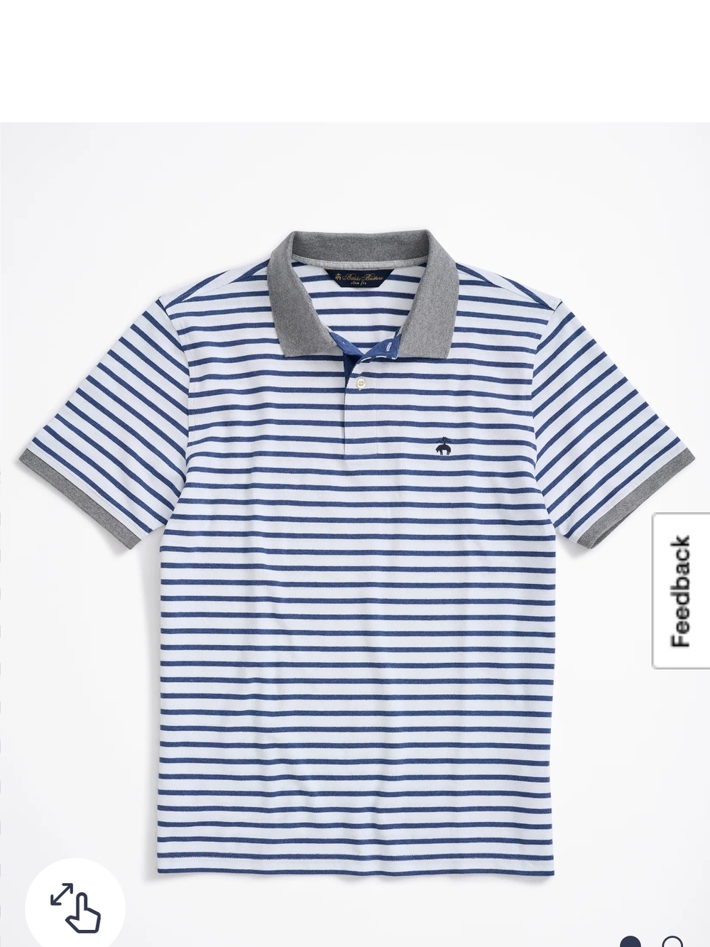 NWT Slim Fit Stretch Cotton Pique Stripe Polo Shirt
